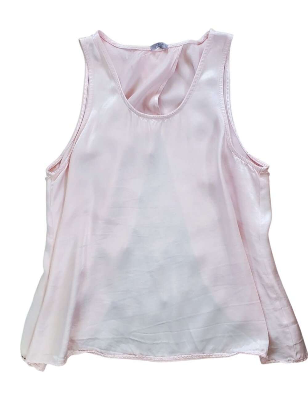PJ Harlow Pink Split Back Silky Satin Camisole Pajama - Medium
